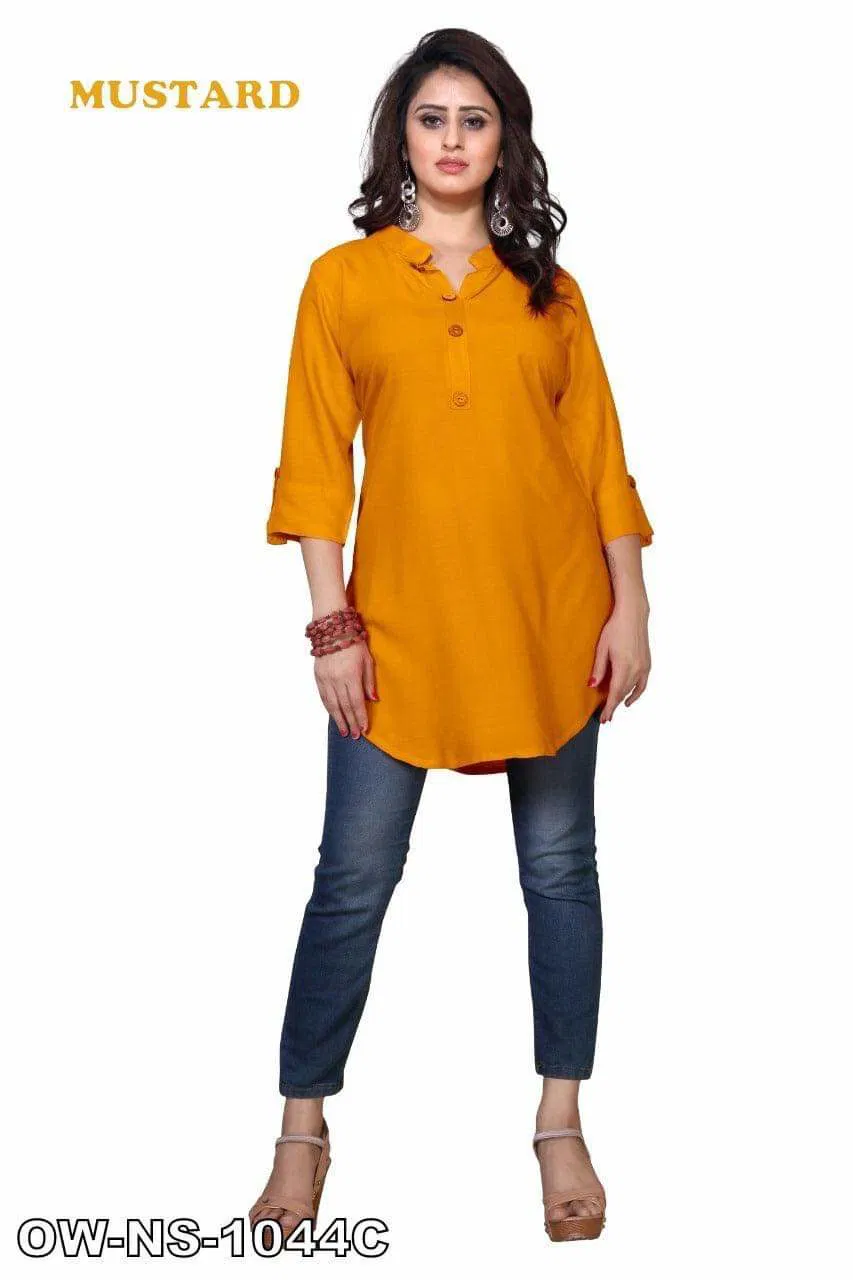 Rnx American Craff Kurti Casual Daily Wear Crepe Silk Designer Kurtis Collection